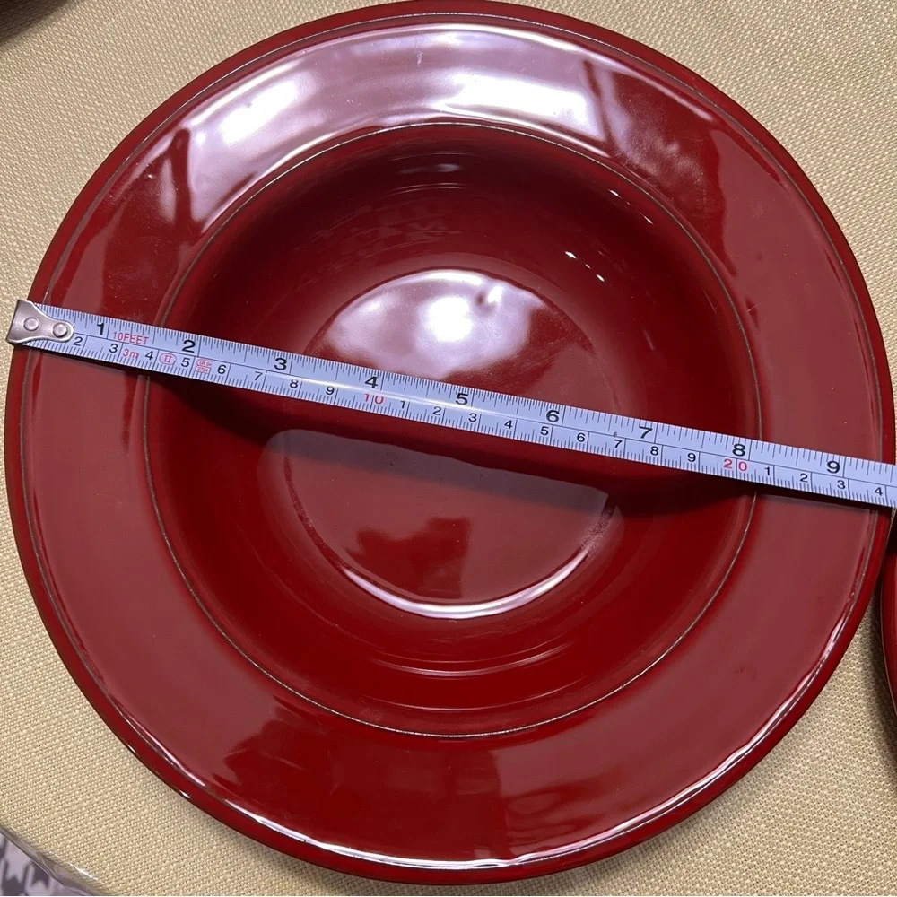 Sur La Table Italy Red Dinnerware Set | 12pc Plates + Bowls Excellent Condition